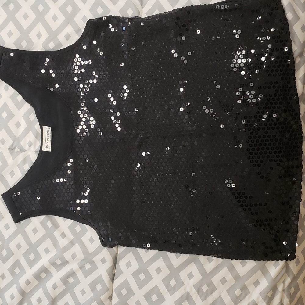 Ladies sequined tank top